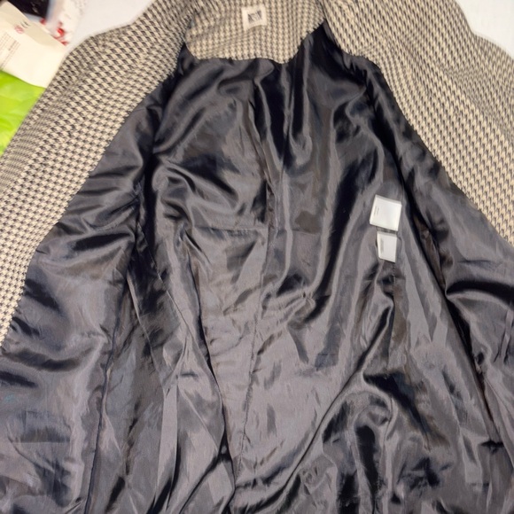 ANNE KLEIN 
Faux Double Breasted Jacquard Knit Blazer xl houndstooth black - Picture 7 of 10